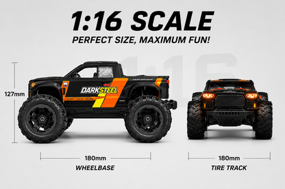 1:16 Dark Steel RC Monster Truck ( Brushless )