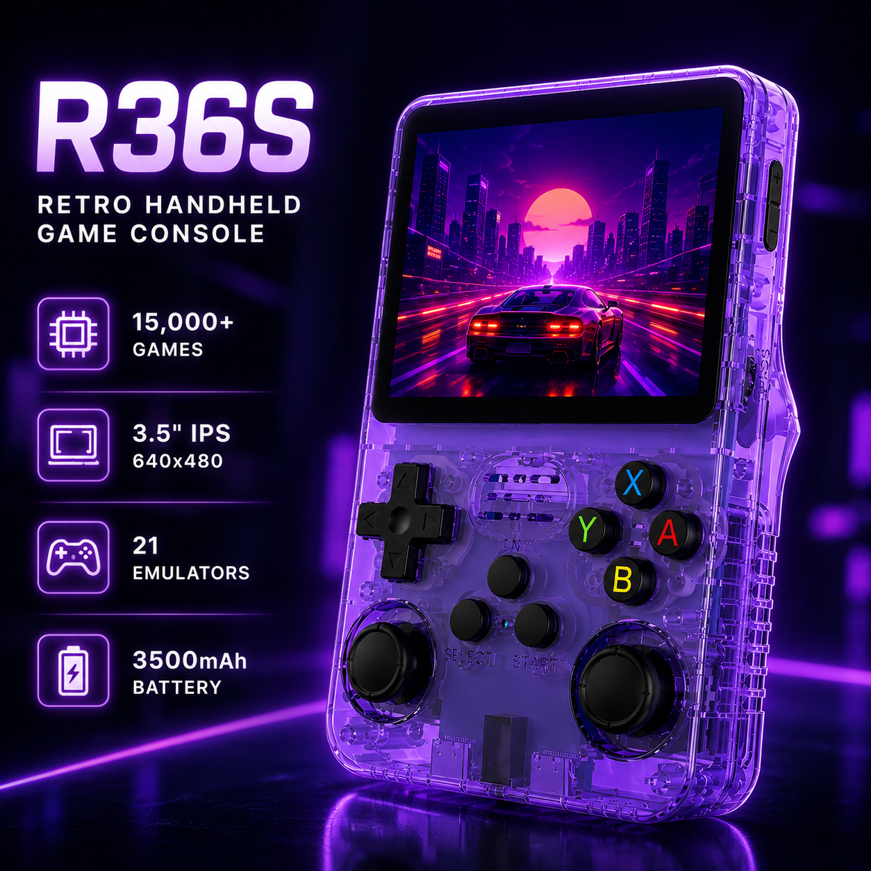 R36S Retro Gaming Console 128GB 15000 Games