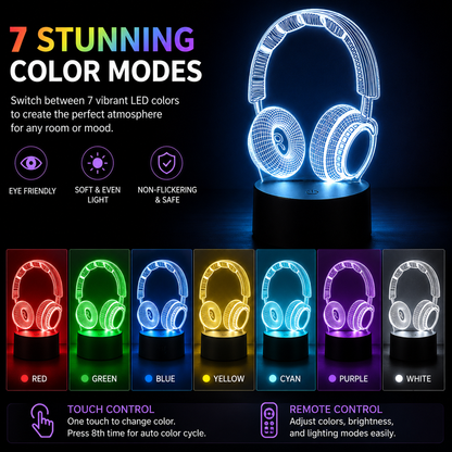 Neon 7 Colour Gaming Setup Ambiance Lamp