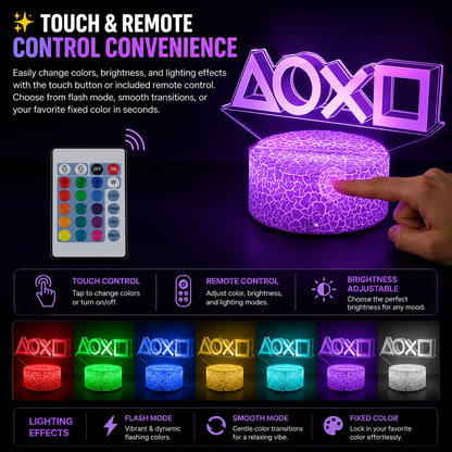 Neon 7 Colour Gaming Setup Ambiance Lamp