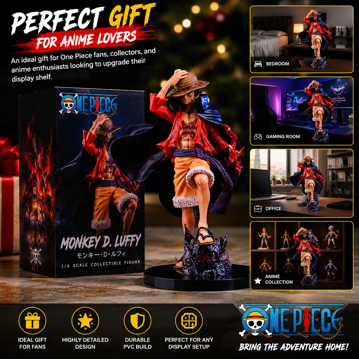 NEW One Piece Luffy Figure 25cm