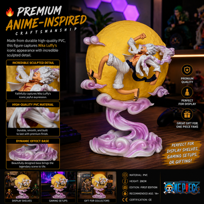Moon Nika Luffy 26cm One Piece Gear 5 Figure Lamp