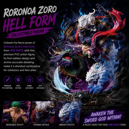 Roronoa Zoro Hell Form One Piece Figure 21cm