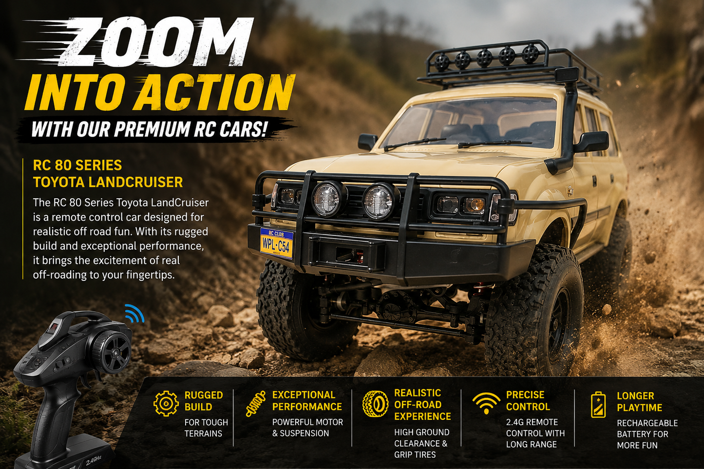 Remote Control Toyota LandCruiser 80 Series