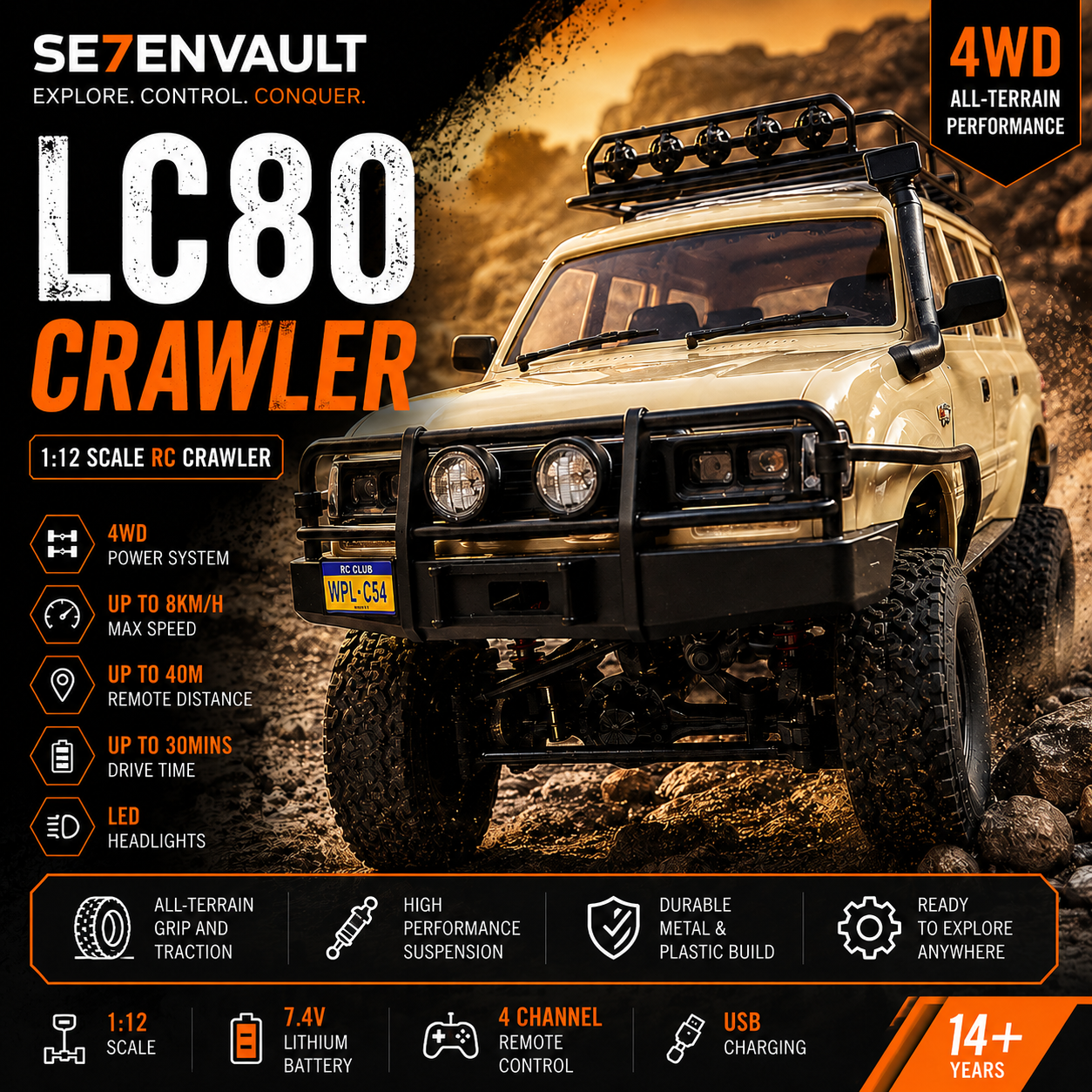 Remote Control Toyota LandCruiser 80 Series