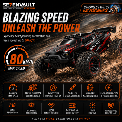 Sprint Rc Truggy 1:16 80KM/H ( Brushless )