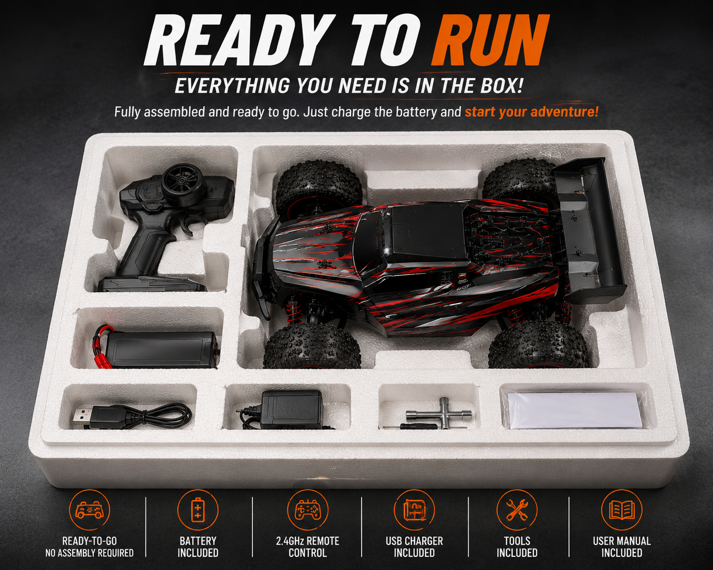 Sprint Rc Truggy 1:16 80KM/H ( Brushless )