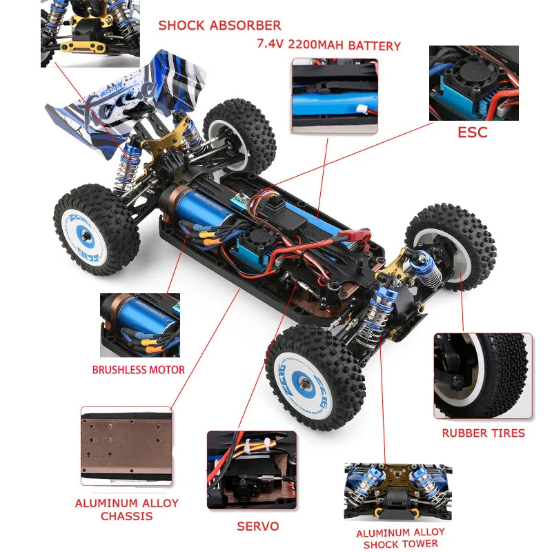 Fierce RC Car 75Km/h 1:12 2.4G ( Brushless )