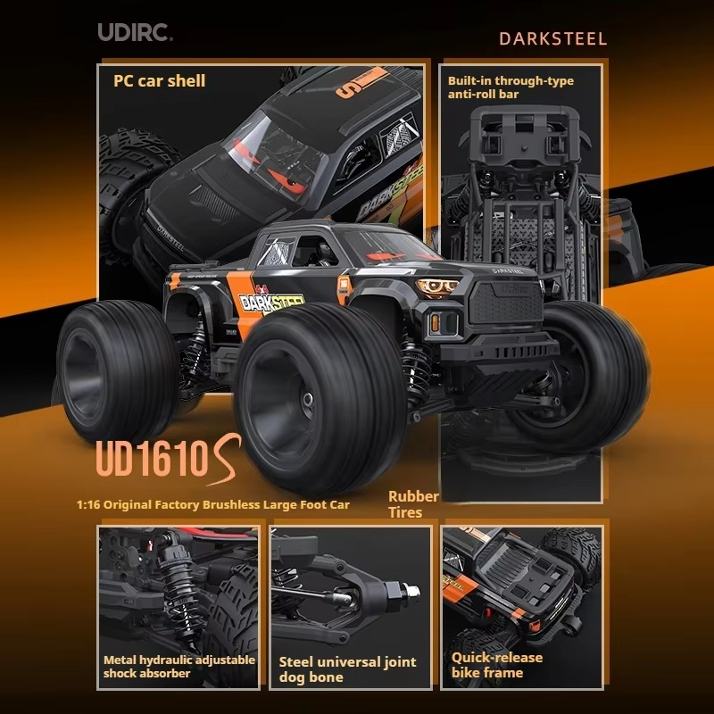 1:16 Dark Steel RC Monster Truck ( Brushless )