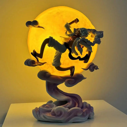 Moon Nika Luffy 26cm One Piece Gear 5 Figure Lamp