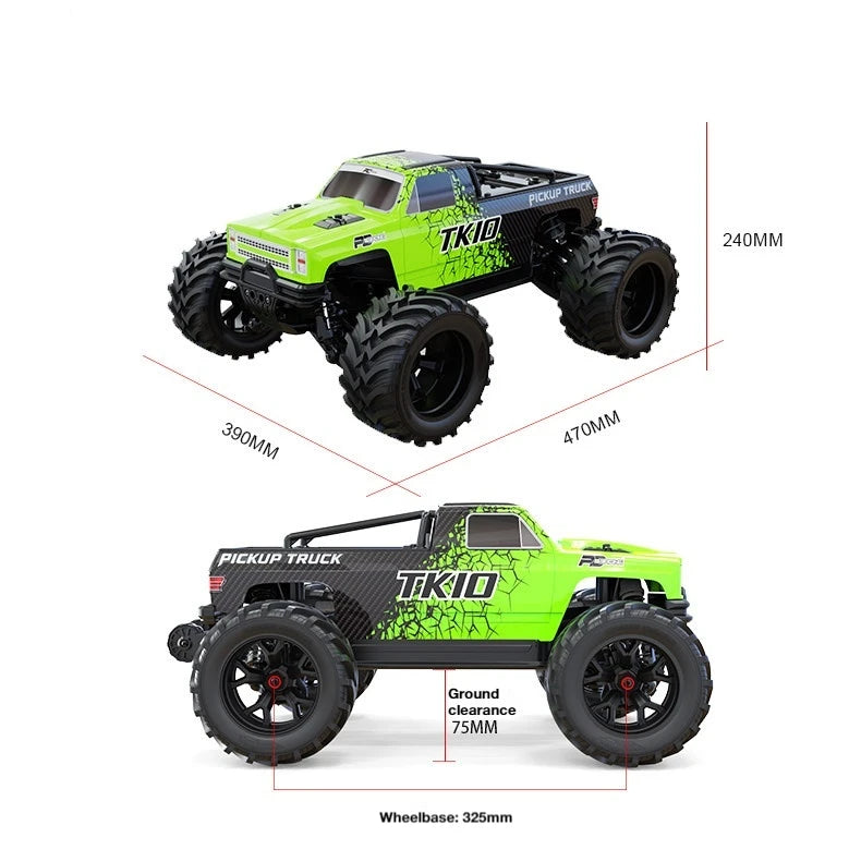 1/10 TK10 88KM/H Brushless Waterproof High-Speed 4WD RC Monster Truck
